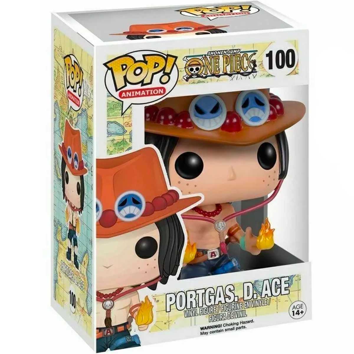 one piece - portgas d. ace 9cm - funko pop! 100