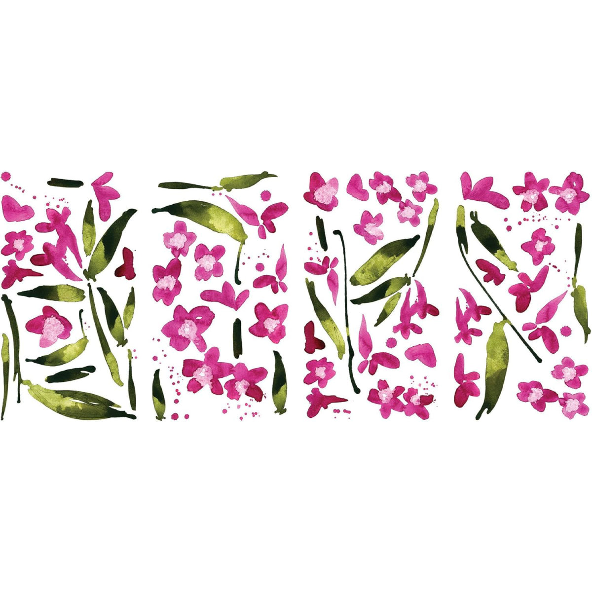 fuchsia flower - adesivo removibile da parete