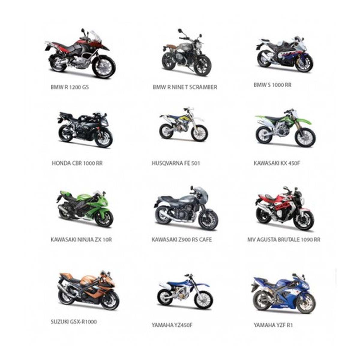 moto stradali - 1:12 - modello assortito