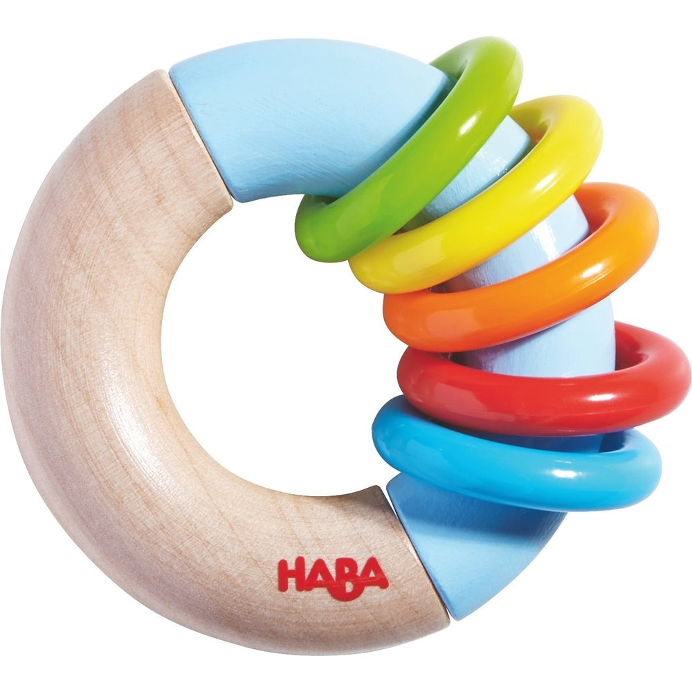 clutching toy ring around