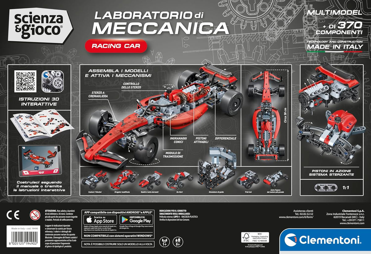 laboratorio di meccanica - auto da corsa