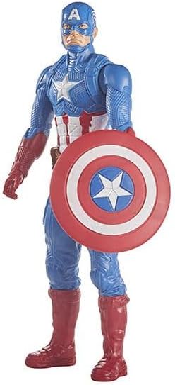 capitan america - avengers titan hero - statua di 30cm - blast gear compatibile