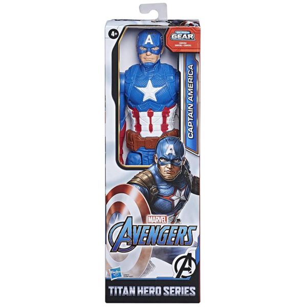 capitan america - avengers titan hero - statua di 30cm - blast gear compatibile