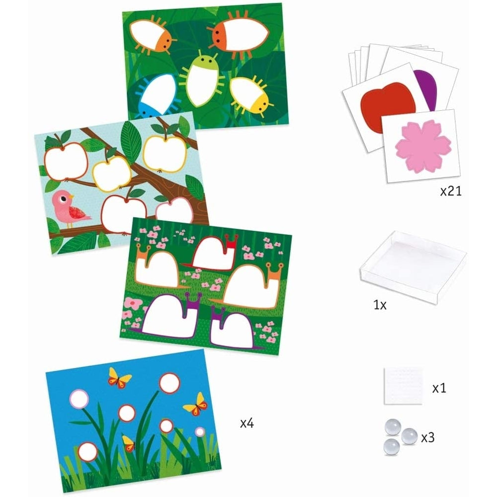 dipingere con le biglie - natura multicolore