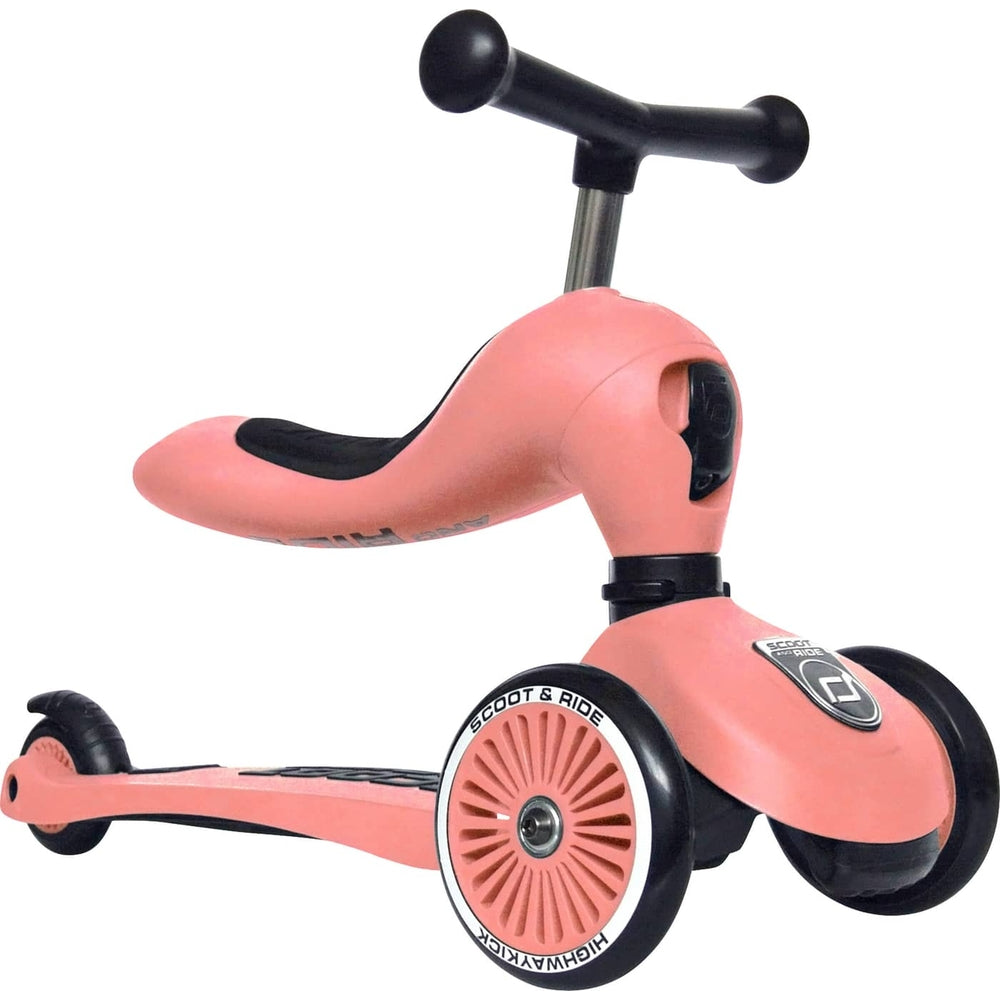 highwaykick 1 - monopattino trasformabile 2 in 1 - peach