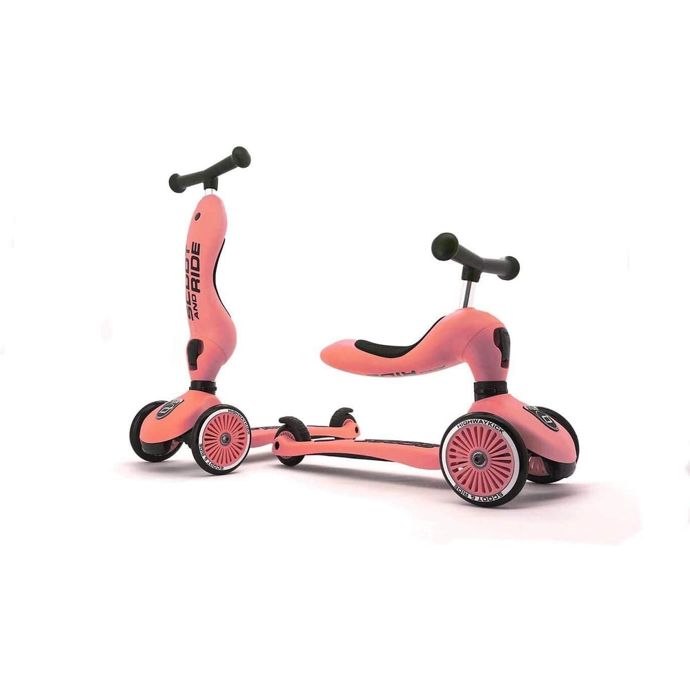 highwaykick 1 - monopattino trasformabile 2 in 1 - peach