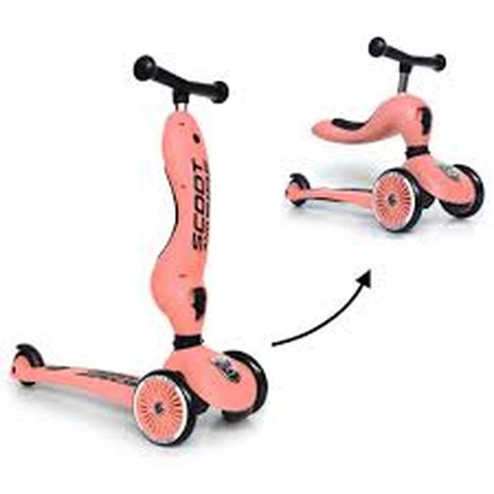 highwaykick 1 - monopattino trasformabile 2 in 1 - peach