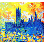 london parliament in winter après monet - diamond dotz intermediate dd10.038 46x41cm