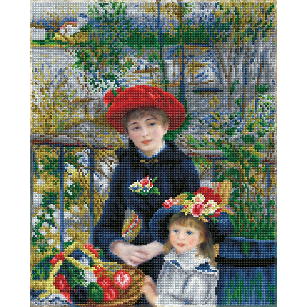 two sisters on the terrace après renoir - diamond dotz intermediate dd10.039 42x52cm