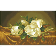 magnolias on gold velvet après martin johnson heade - diamond dotz intermediate dd12.046 66x41cm