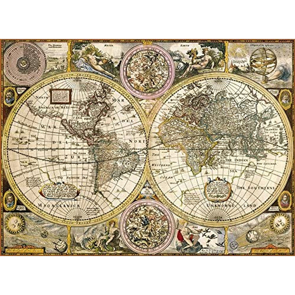old map - puzzle 3000 pezzi high quality collection