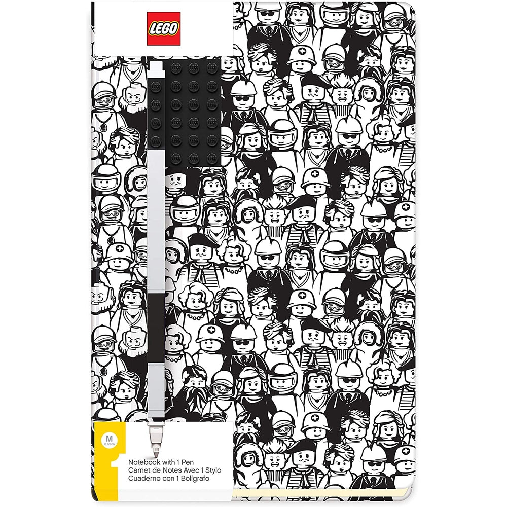 Cancelleria notebook mattoncino nero 4x6 più penna gel nera