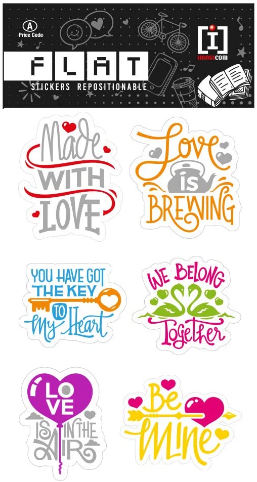 flat - phrases in love - adesivi trasparenti