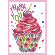 biglietto d'auguri - diamond dotz cup cake thank you