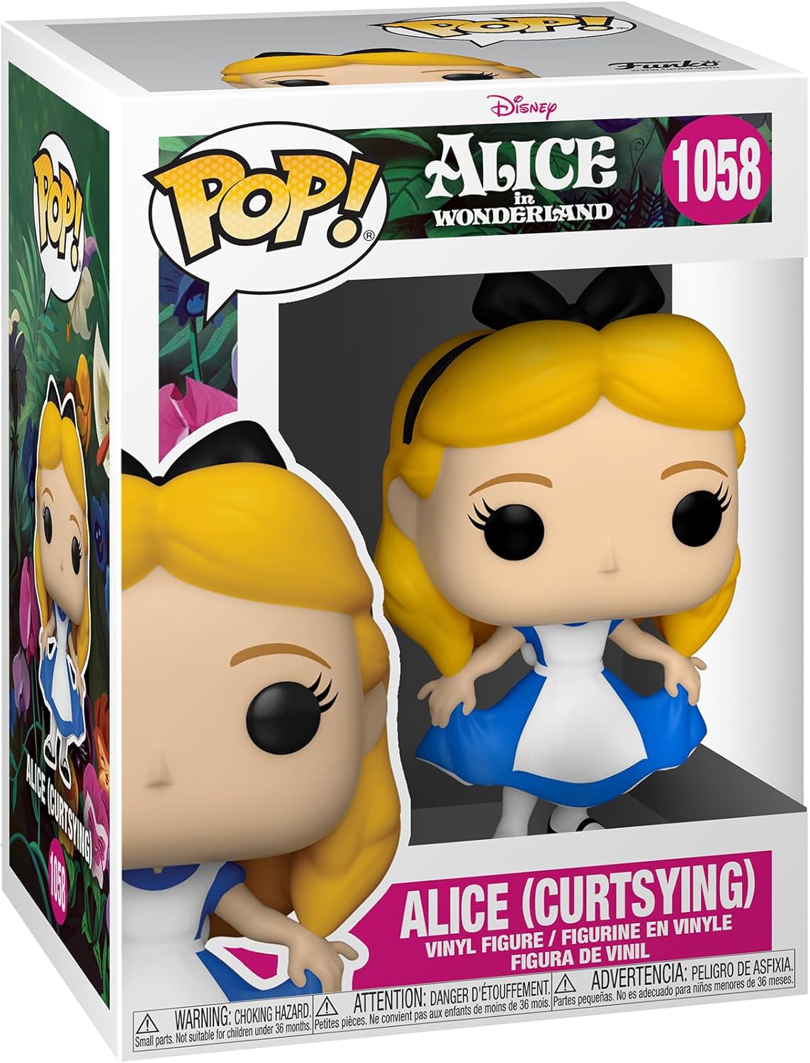 alice 70th anniversary - alice curtsying 9cm - funko pop! 1058