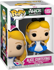 alice 70th anniversary - alice curtsying 9cm - funko pop! 1058