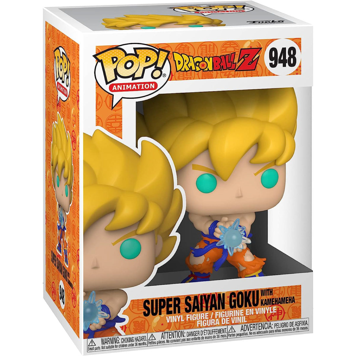 dragon ball z - goku super saiyan with kamehameha 9cm - funko pop! 948