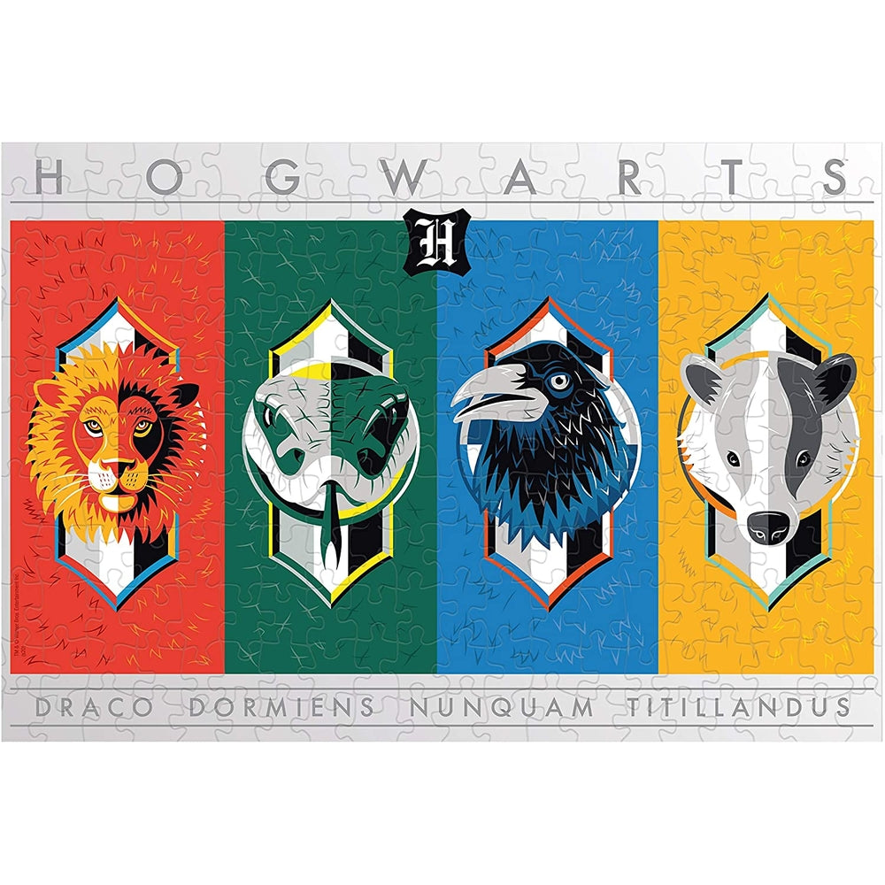 harry potter house crests - puzzle 500 pezzi