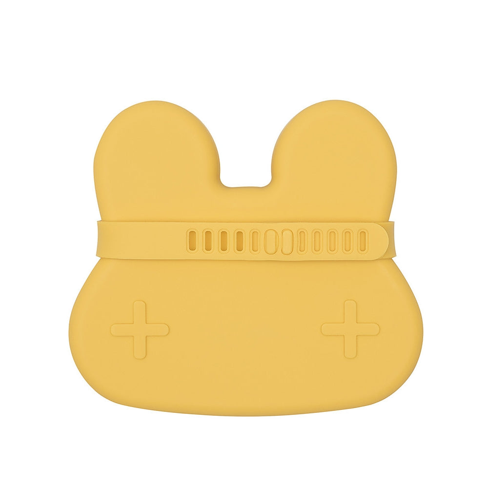 contenitore coniglio giallo snackie 2 in 1 porta pranzo e piatto - senza bpa!