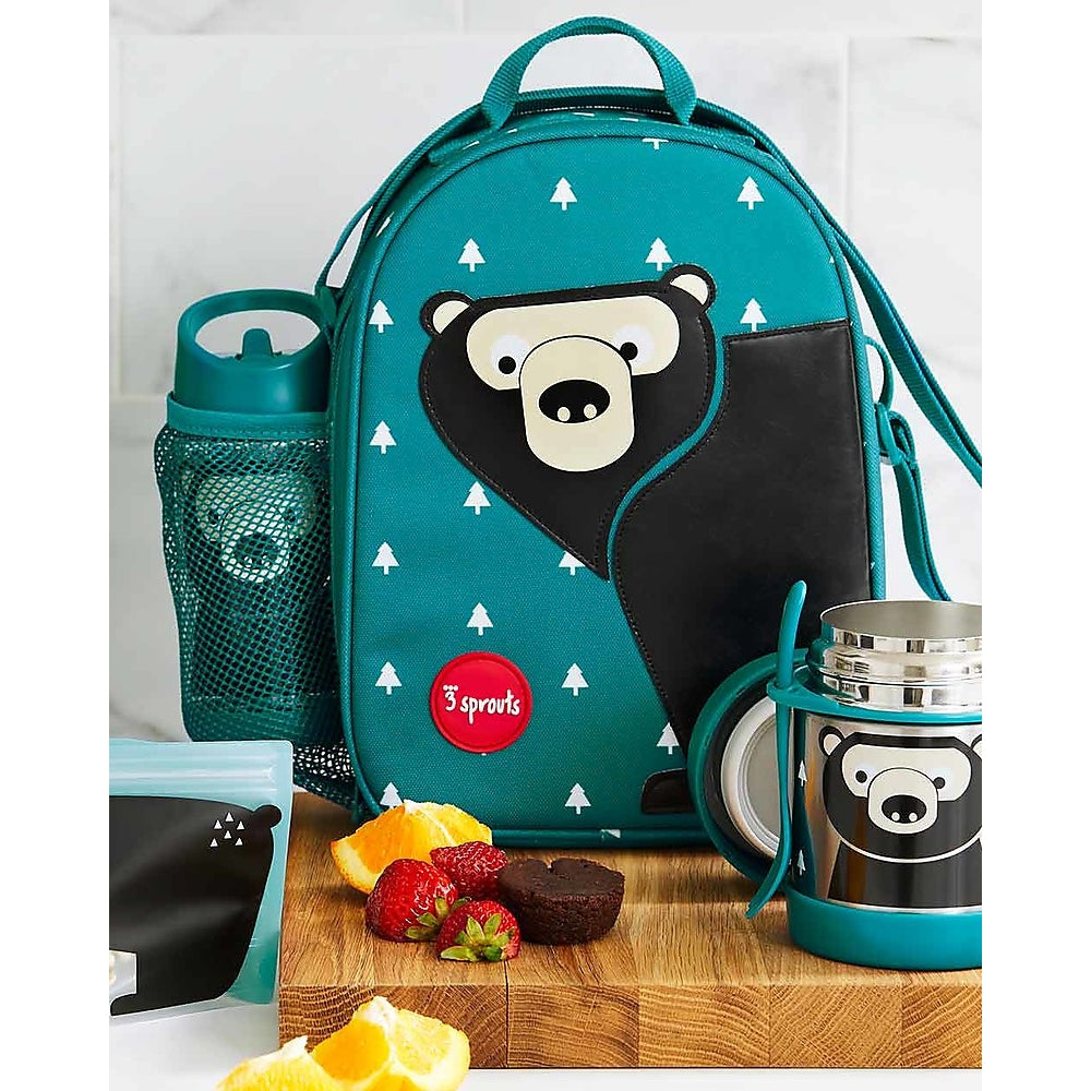 borsa porta pranzo termica con tracolla - orso petrolio