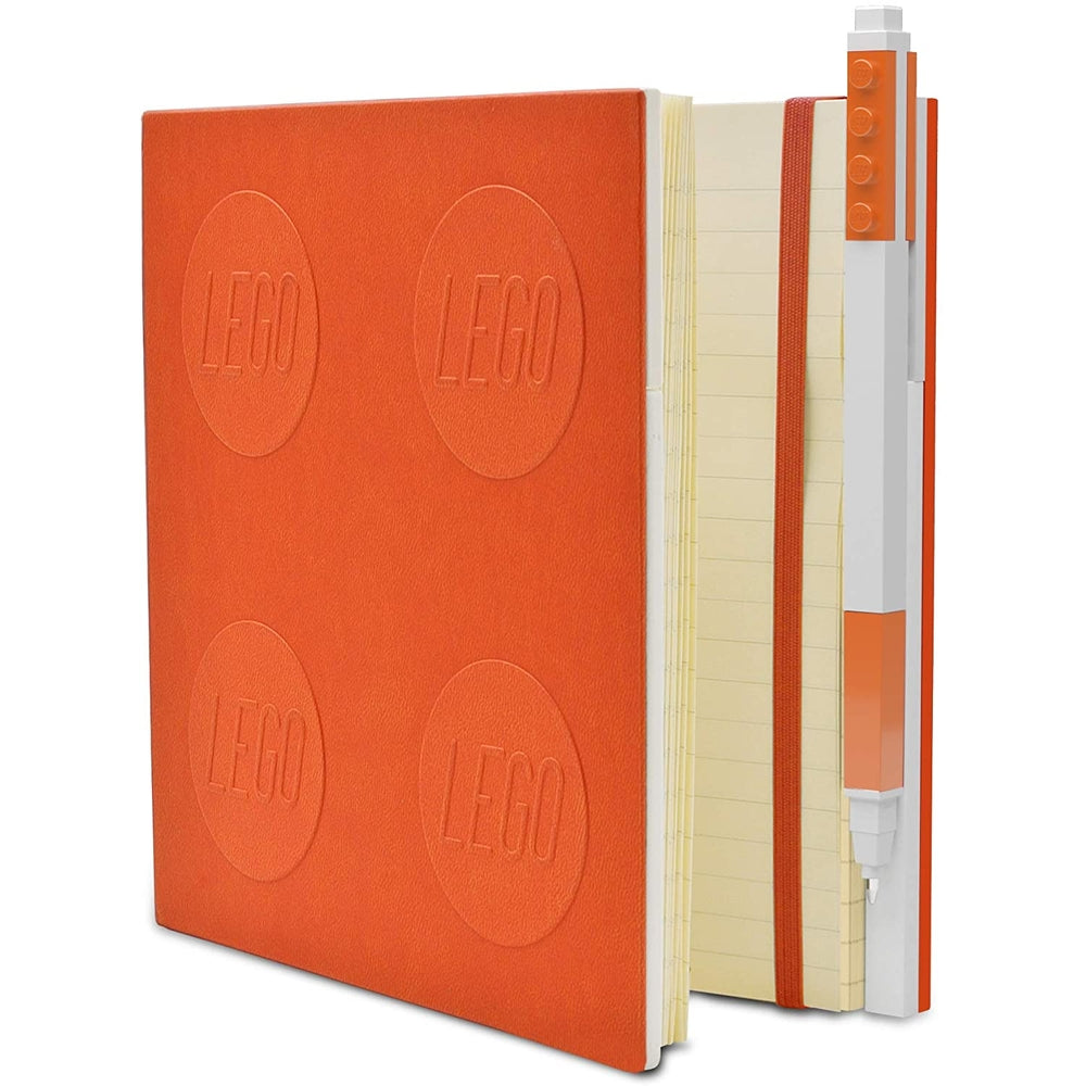 Cancelleria notebook quaderno con 1 penna colore arancione