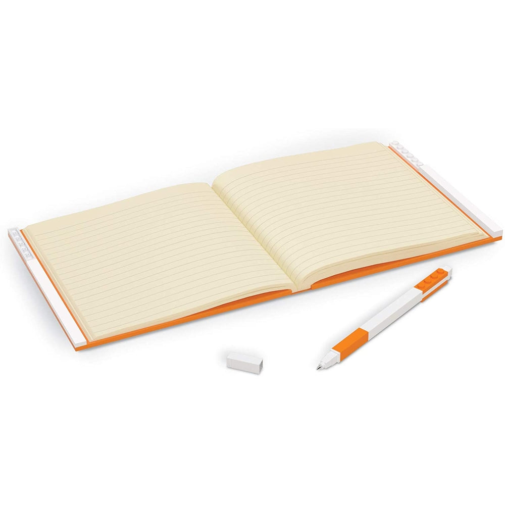 Cancelleria notebook quaderno con 1 penna colore arancione