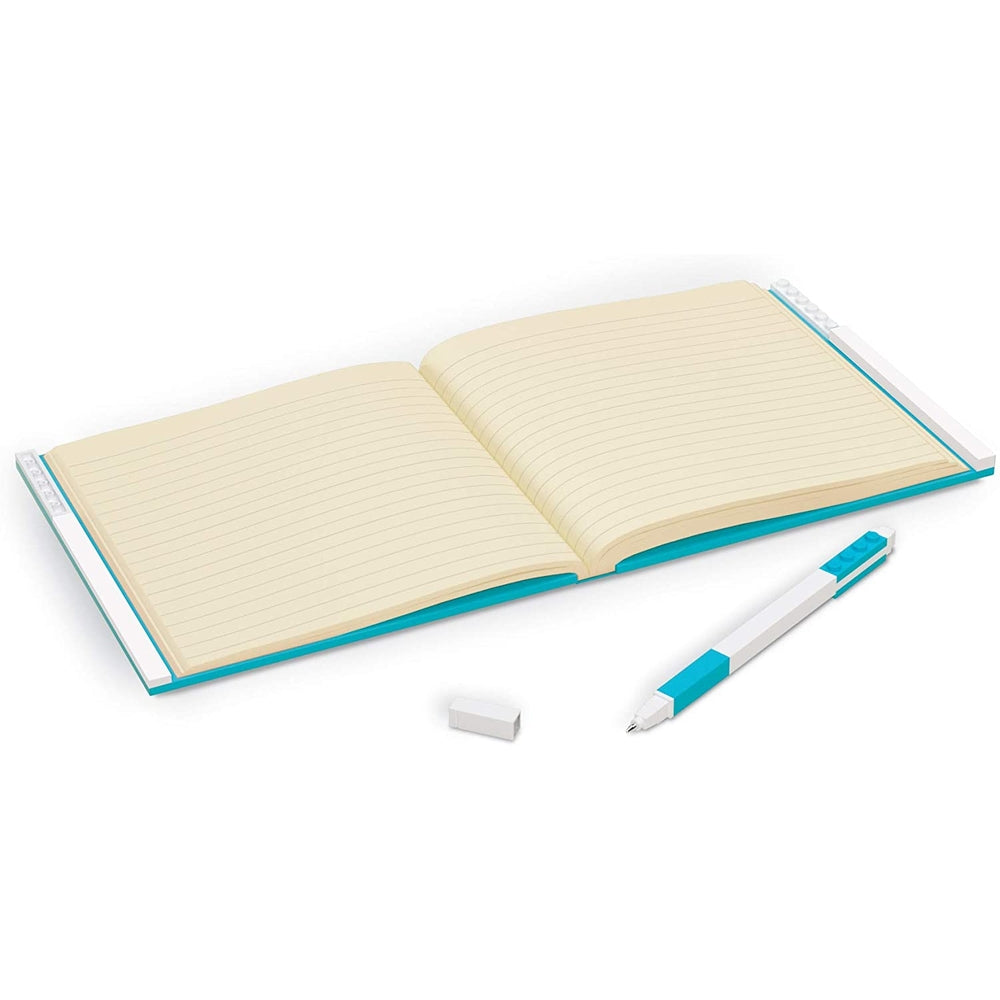 Cancelleria notebook quaderno con 1 penna colore azzurro
