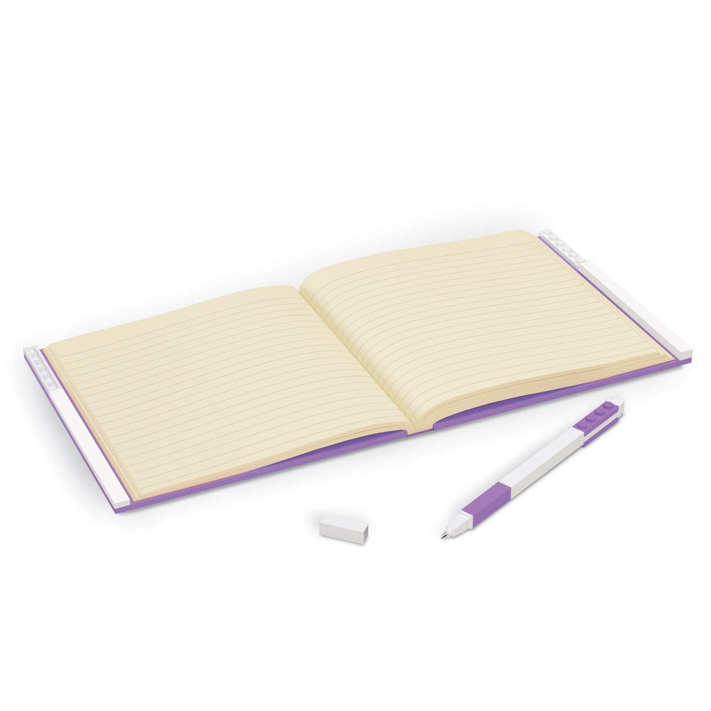 Cancelleria notebook quaderno con 1 penna colore lavanda