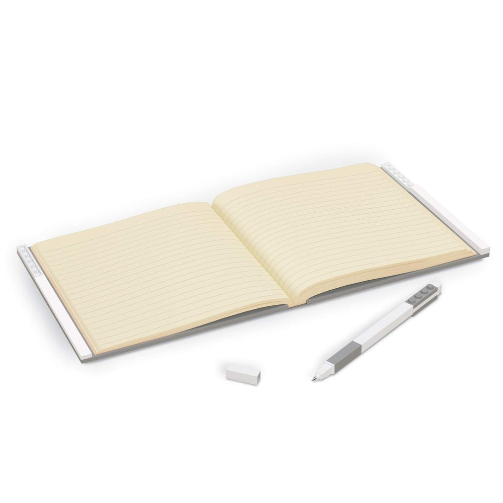 Cancelleria notebook quaderno con 1 penna colore grigio