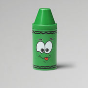 tip mini storage verde - set con 6 pastelli a cera e rotolino di carta