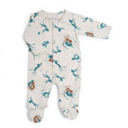 tutina intera in cotone blu ghepardo, sous mon baobab tg. 1 mese