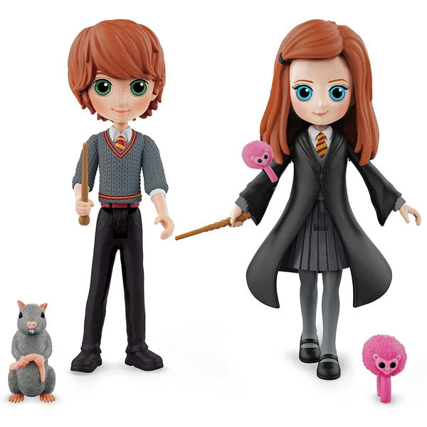 harry potter - set amicizia ron e ginny weasley - small doll 8cm articolata