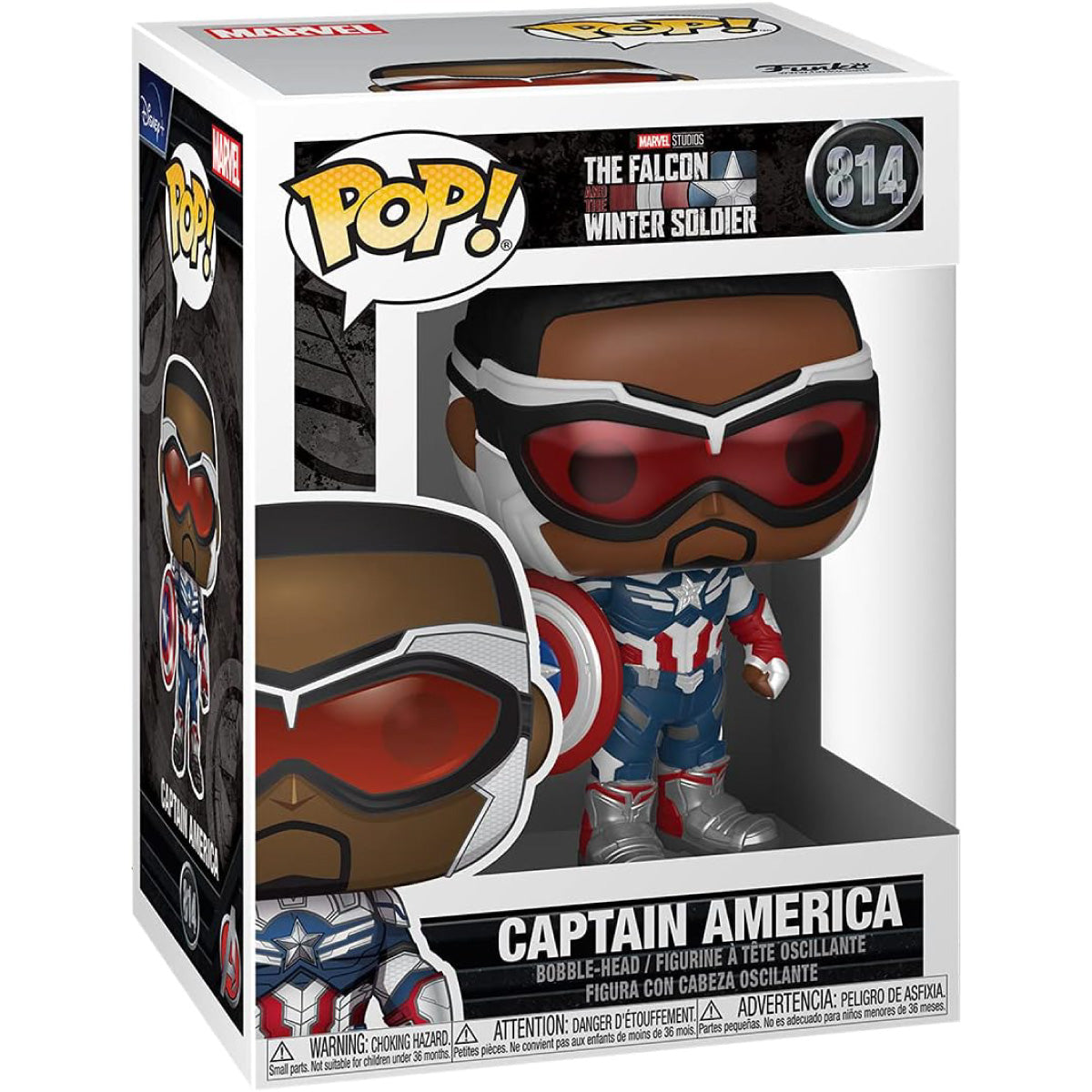 the falcon and the winter soldier - capitan america 9cm - funko pop 814