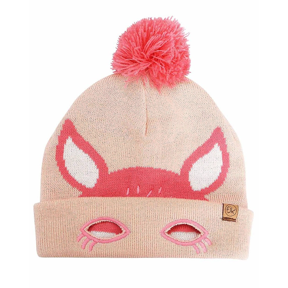 cappello invernale lavorato a maglia - cervo tg m-l 2-6 anni