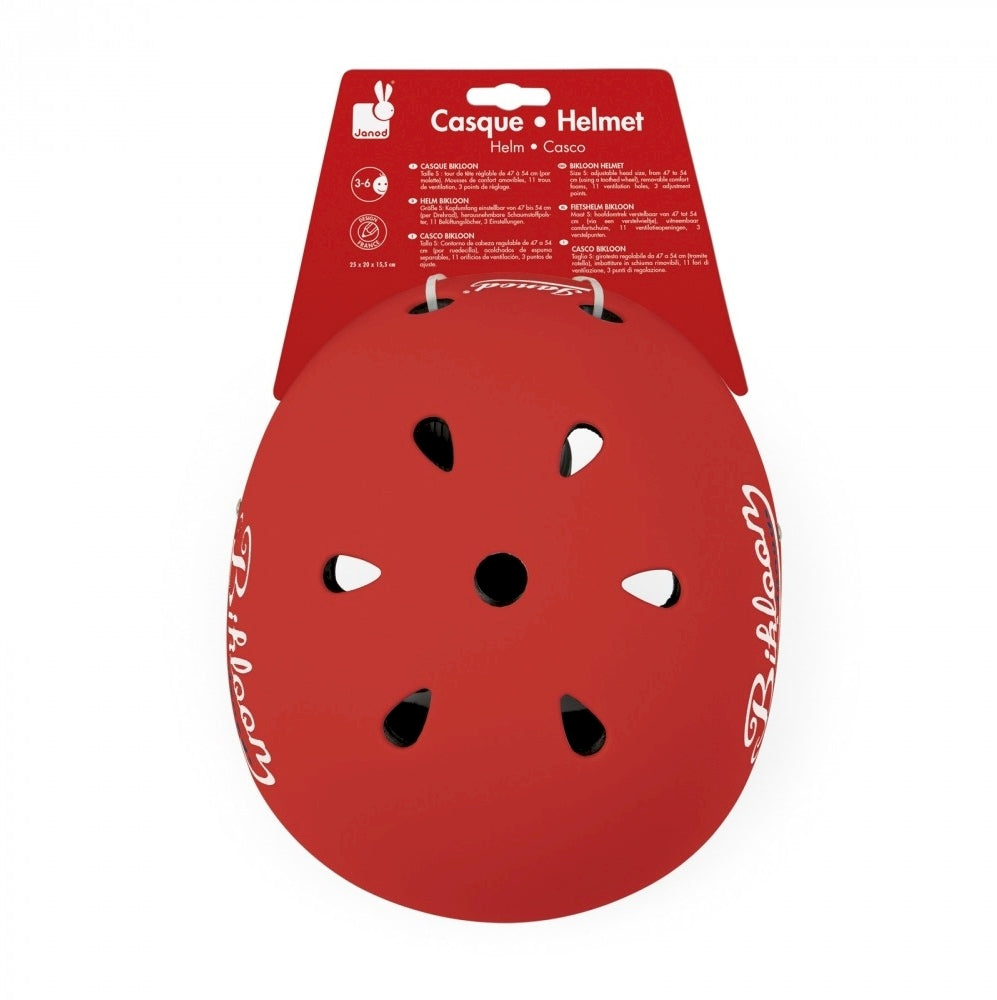 casco bicicletta protettivo rosso