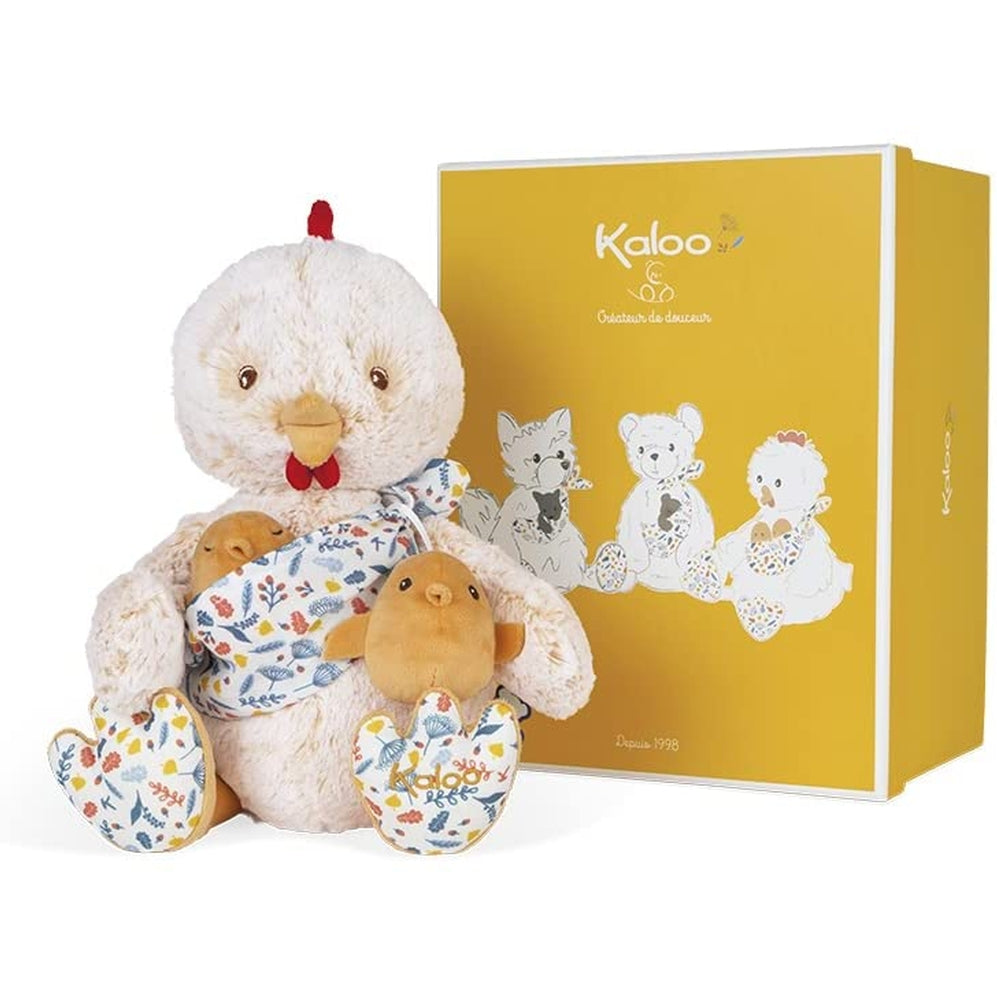 peluche papà pollo paul e il suo piccolo, 35 cm