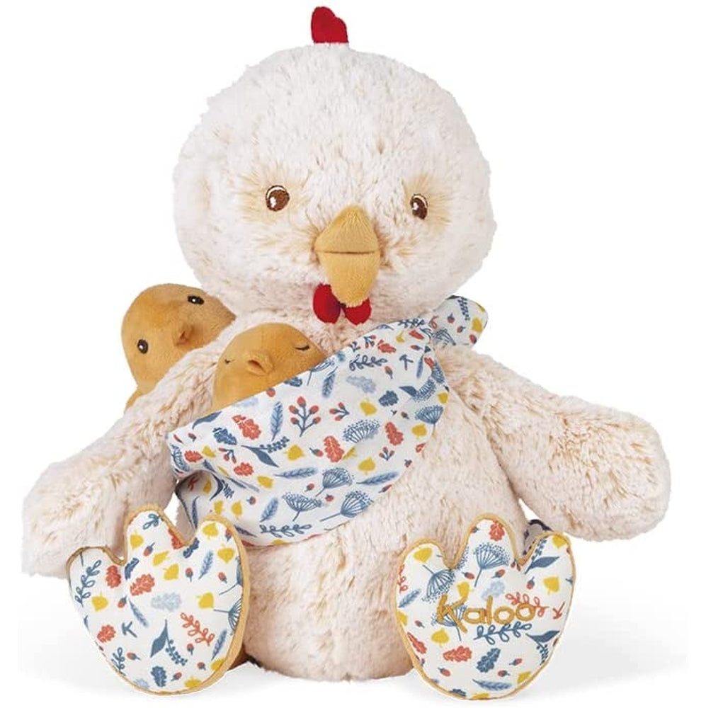 peluche papà pollo paul e il suo piccolo, 35 cm