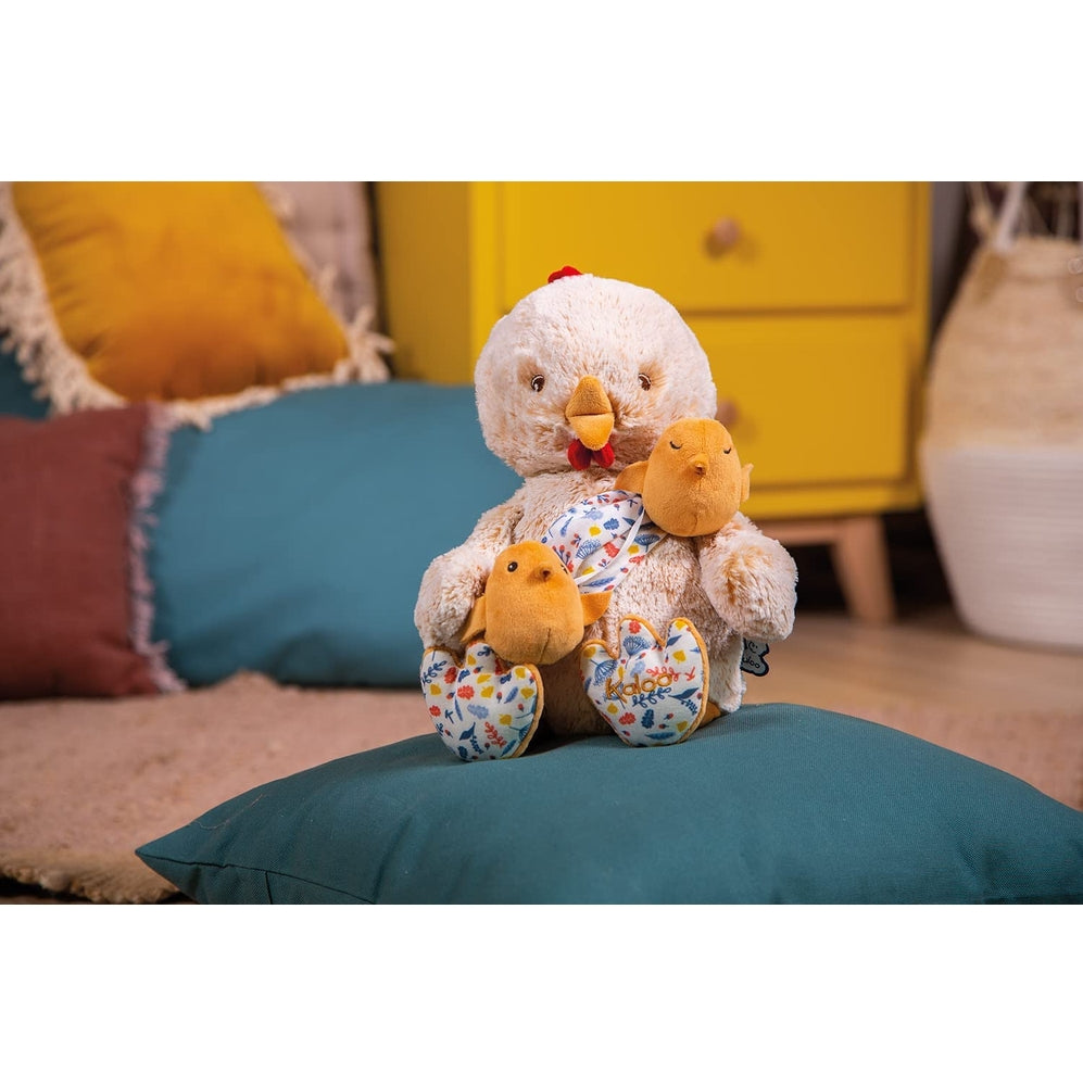 peluche papà pollo paul e il suo piccolo, 35 cm