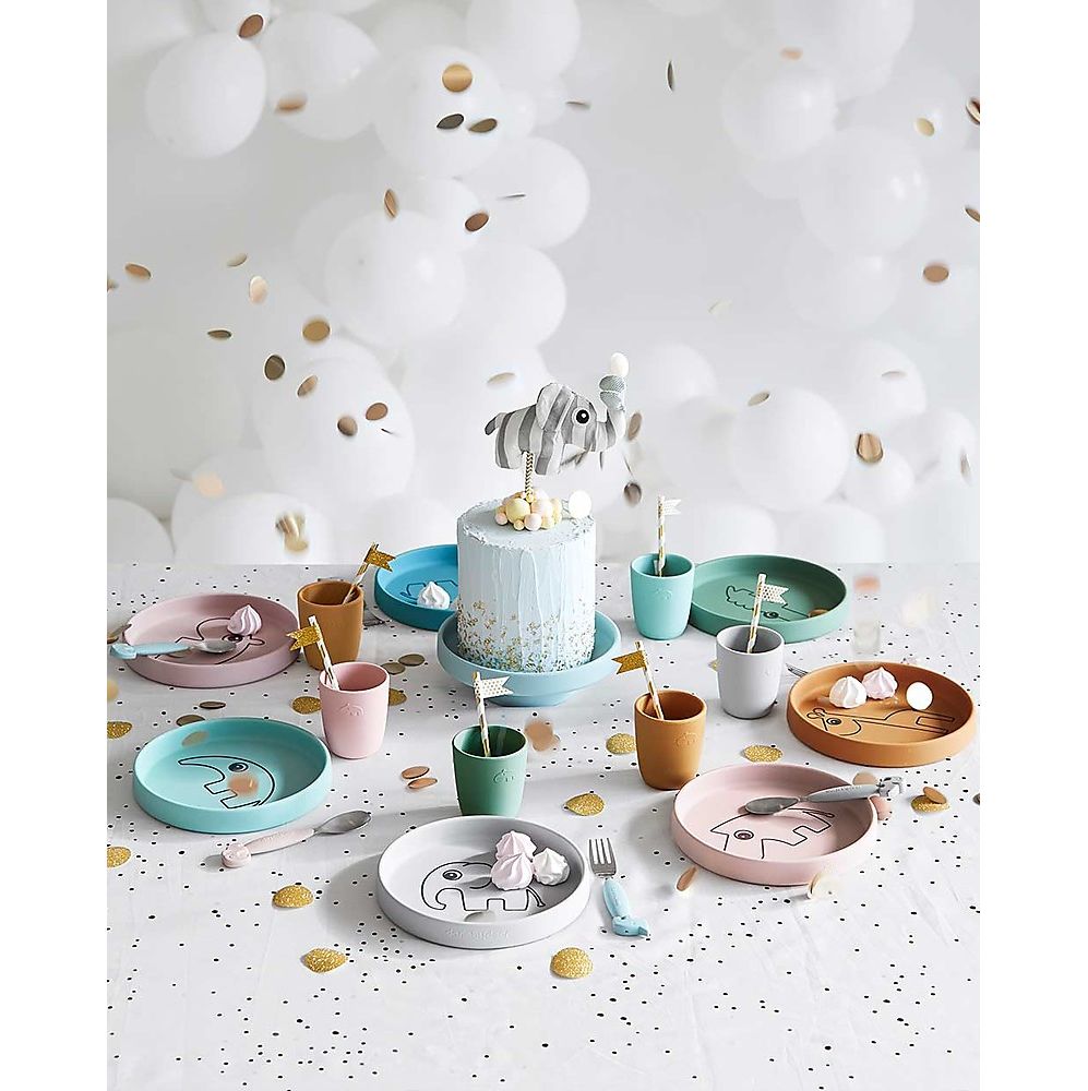 piatto in silicone alimentare nozo - blu
