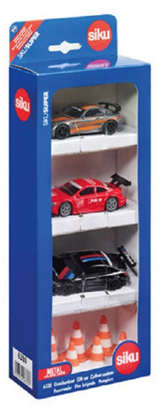 set di 3 auto da corsa