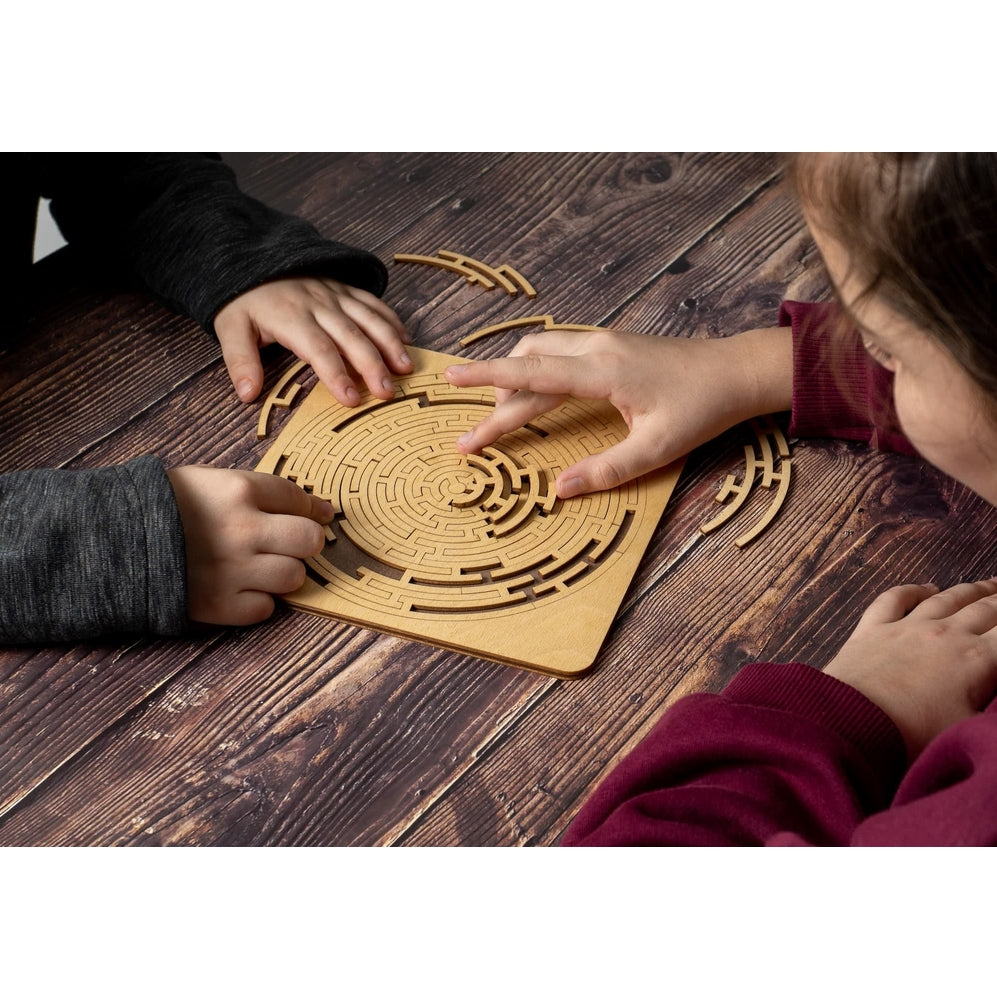 labyrinth puzzle - rompicapo manuale in legno