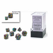 mini festive mosaic/giallo - set di 7 dadi poliedrici