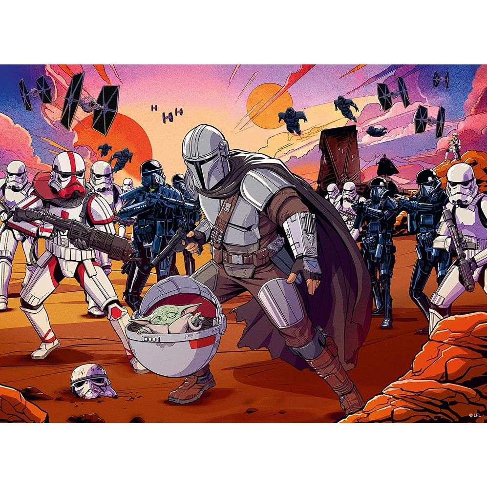 the mandalorian face off - puzzle 200 pezzi xxl
