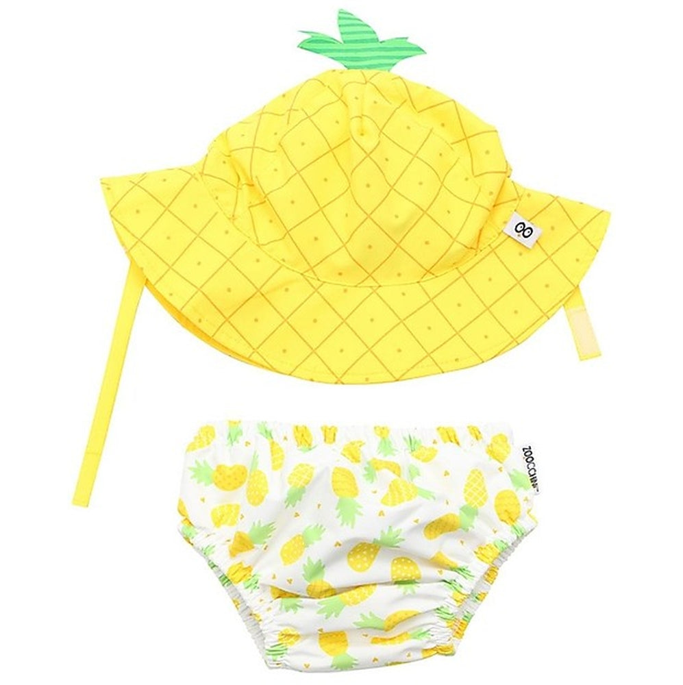 set baby costumino contenitivo + cappellino - ananas - taglia 6-12 mesi