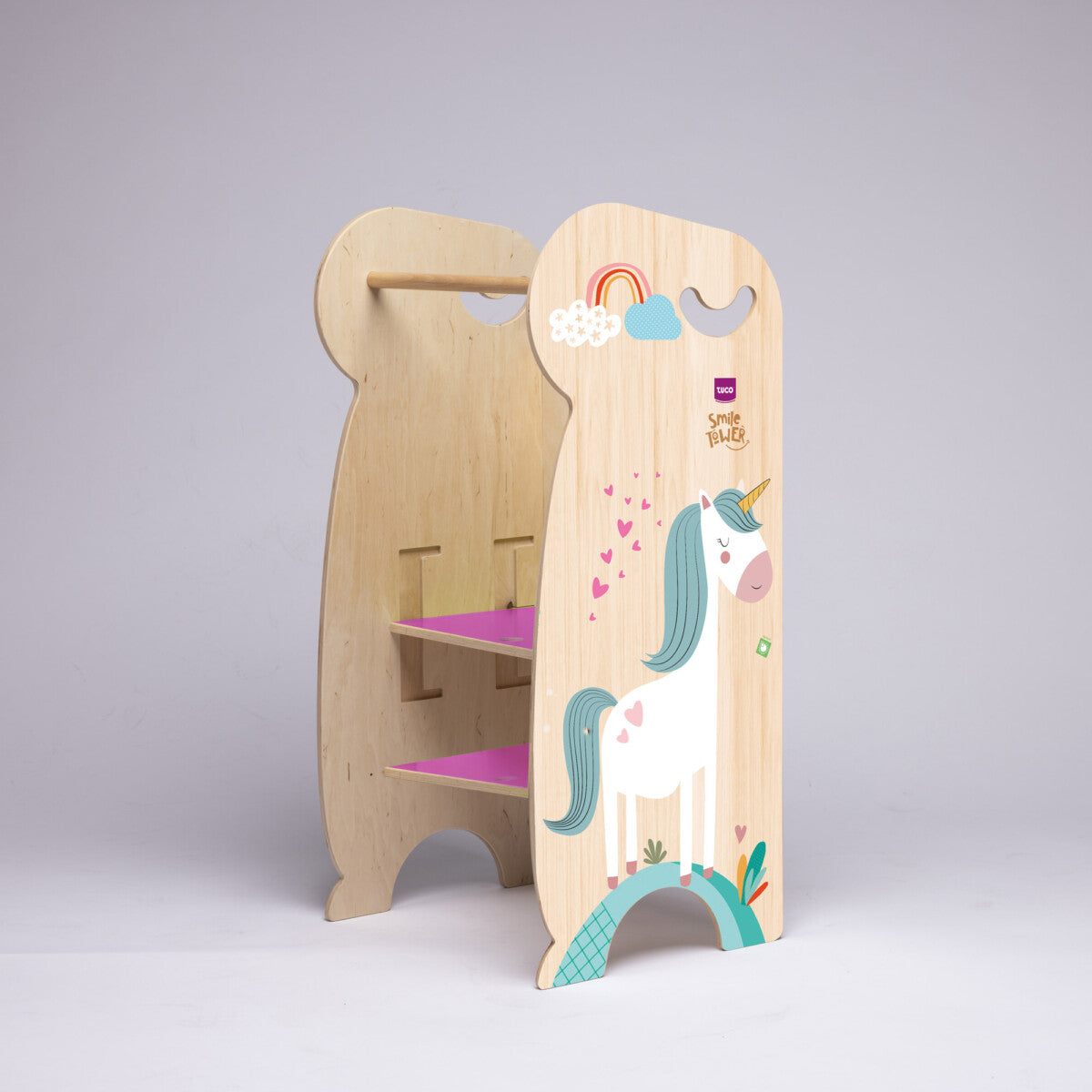 torre della crescita montessori tuco in legno - principesse