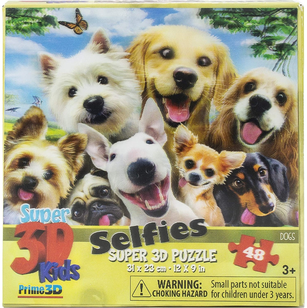 dogs selfie - puzzle 3d 48 pezzi