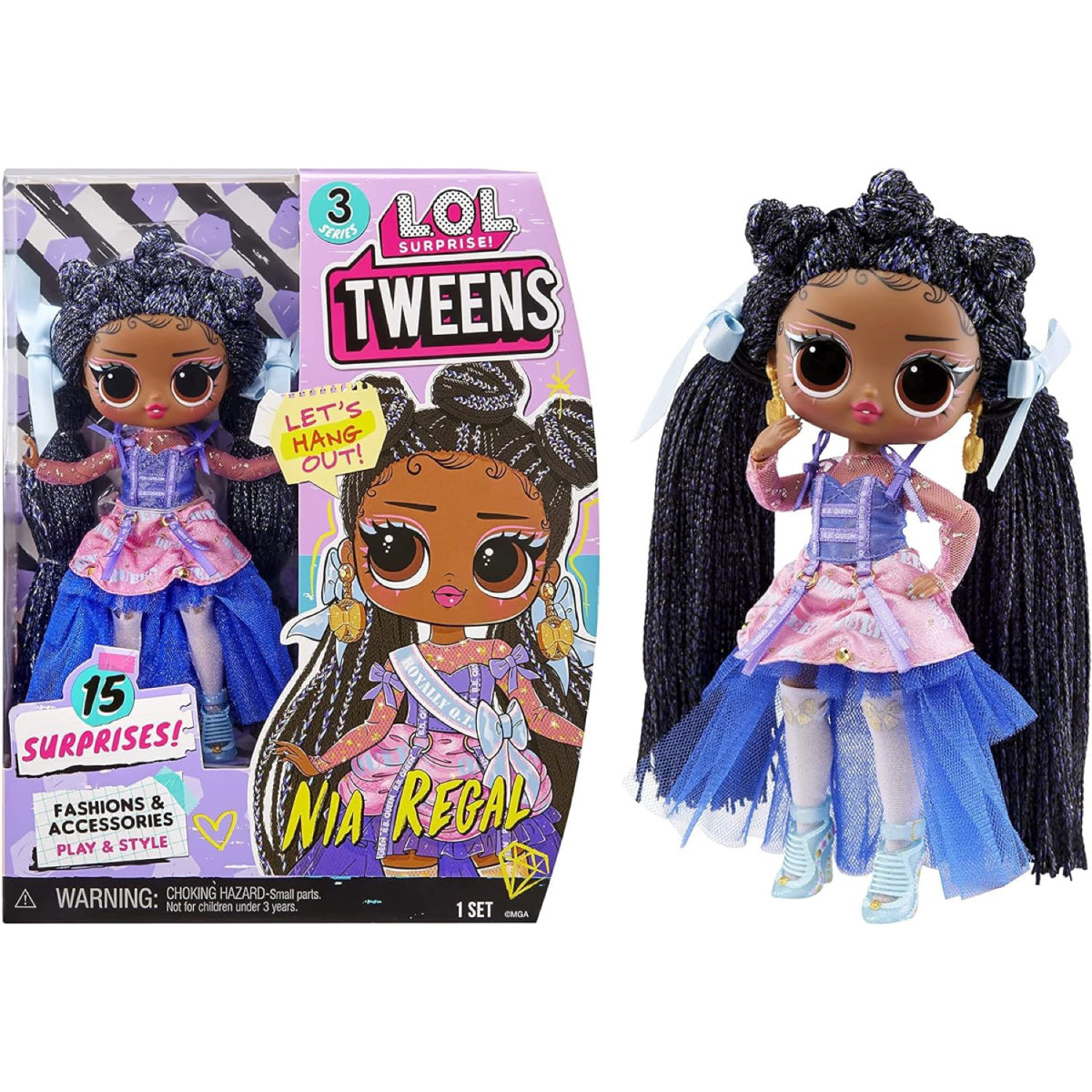 lol surprise tweens - nia regal - s3 fashion doll 16cm