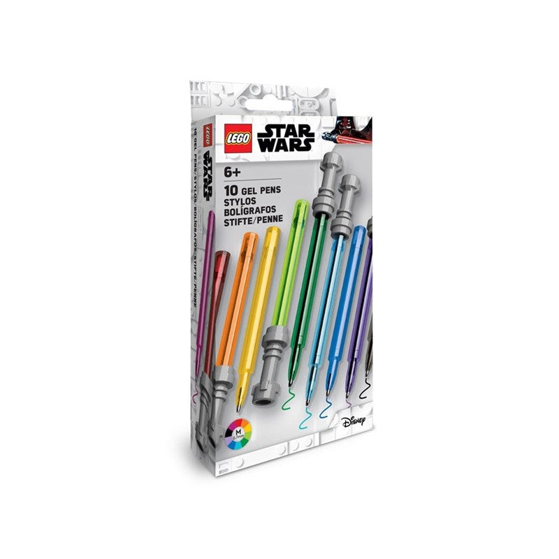 Cancelleria penna gel spada laser star wars 10 pezzi multicolori