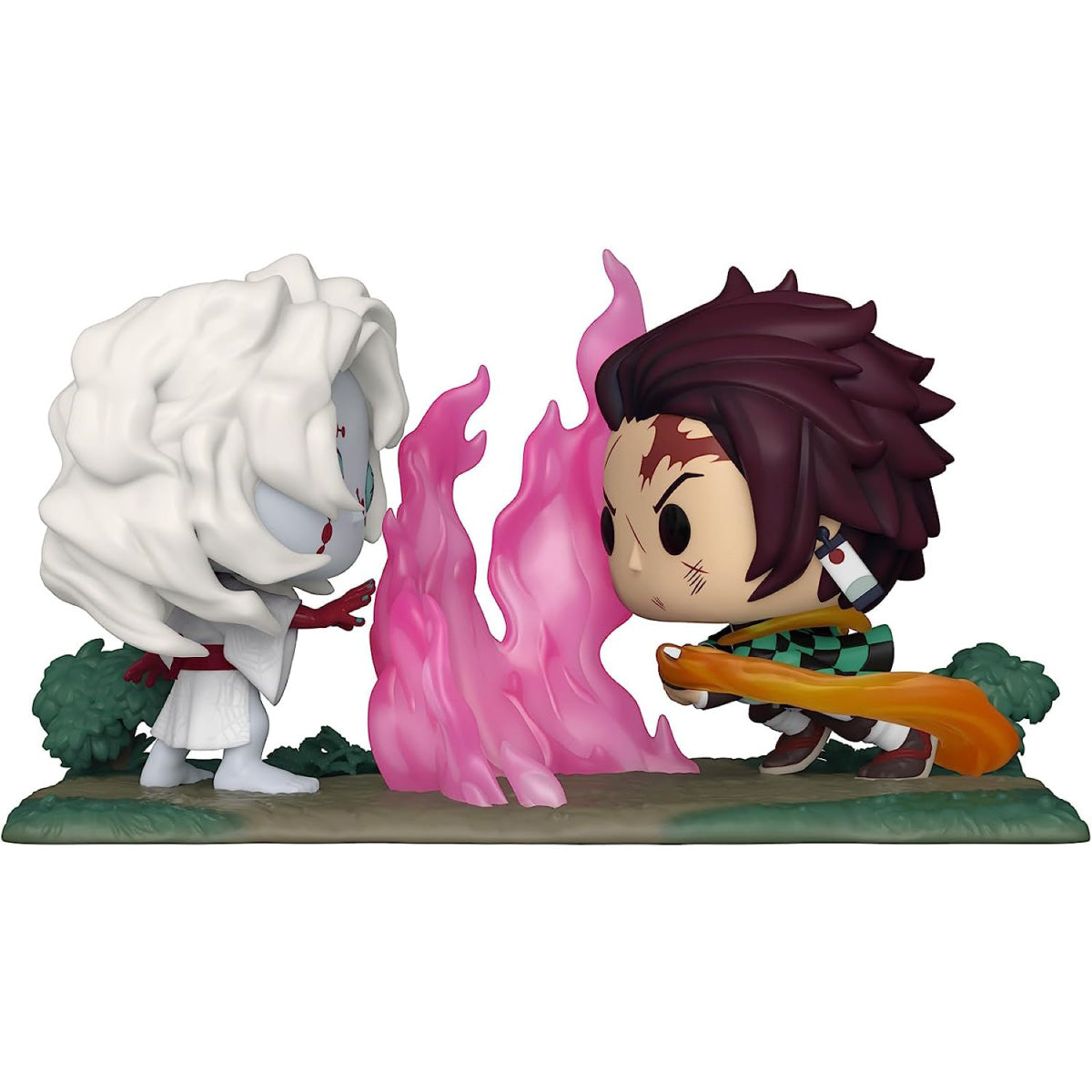 demon slayer - tanjiro vs rui - funko pop figure moments 1034