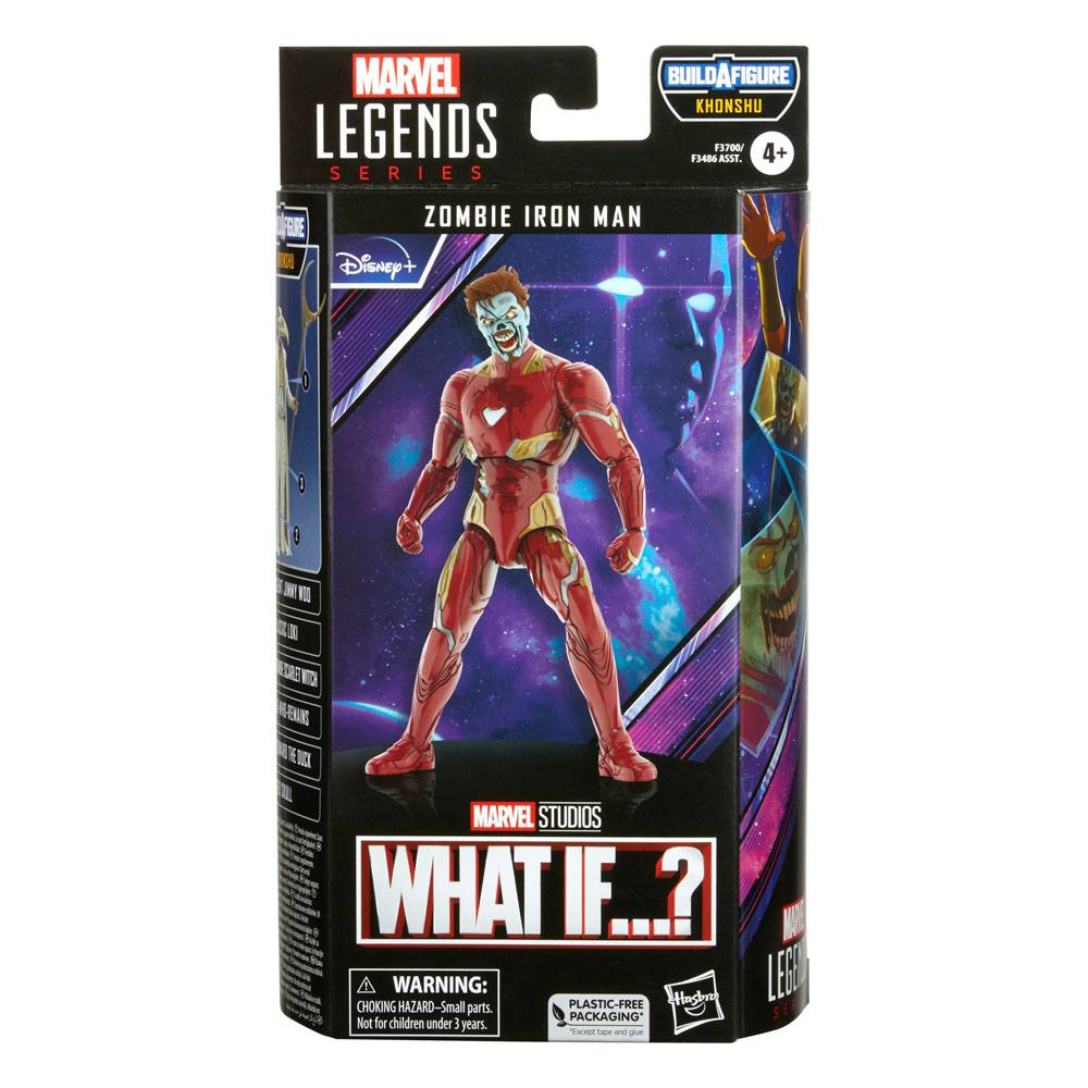 marvel legends series - what if... - zombie iron man - khonshu - build a figure